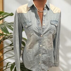 Vintage teenie weenie all that bear light blue denim shirt